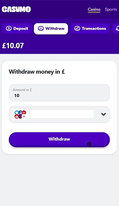 Enter the Bank Transfer Withdrawal Amount