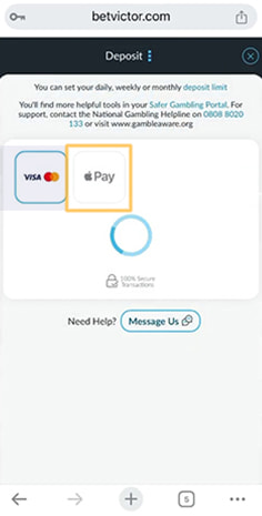 BetVictor Casino Cashier with Payment Methods