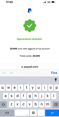 Conferma deposito con PayPal su JackpotCity