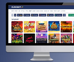 La schermata della homepage del casinò online Eurobet