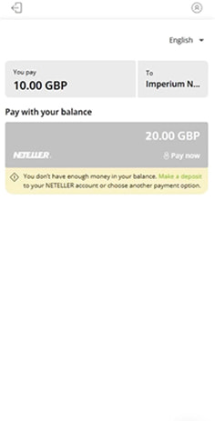 Confirmation of the Neteller Deposit to Karamba