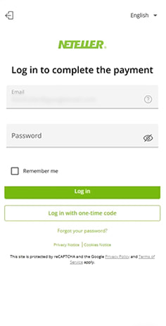 Karamba Redirected to Neteller Login Page