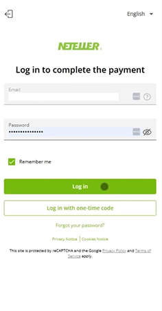 PartyCasino Redirected to Neteller Login Page