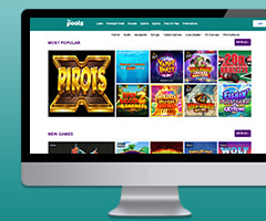 Desktop View of The Pools Casino Website